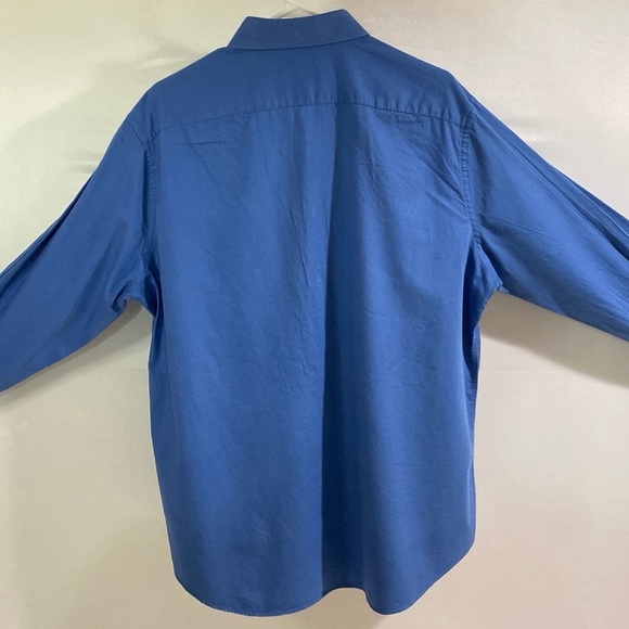 Michael Kors Men's Extra Large Blue Slim Fit Button Down Long Sleeve Dress Shirt - Picture 7 of 12